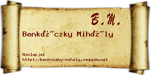 Benkóczky Mihály névjegykártya